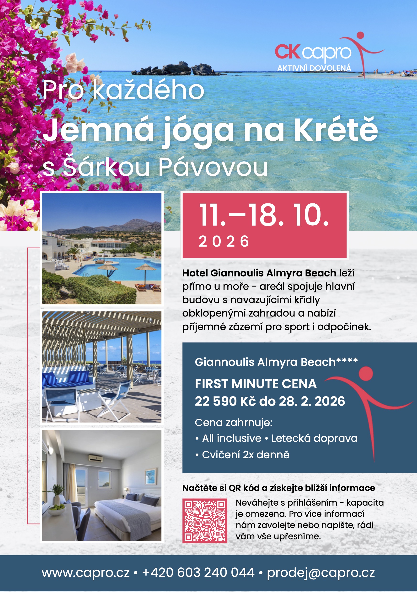 Jemná jóga na Krétě s Šárkou Pávovou